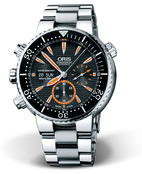 Carlos Coste Chronograph Limited Edition, 47.00 mm, Black, Titanium Strap, Stainless steel screw-in security crown, screw-in pushers and Helium valve, Multi-piece titanium case, minutes top ring