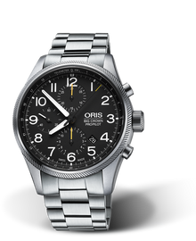 Big Crown ProPilot Chronograph, 44mm, Black, Stainless steel Strap, Stainless steel screw-in security crown, Multi-piece stainless steel case