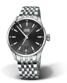 Artix Date, 39mm, Black, Stainless steel Strap, Stainless steel crown, Multi-piece stainless steel case