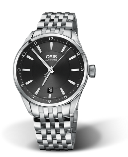 Artix Date, 39mm, Black, Stainless steel Strap, Stainless steel crown, Multi-piece stainless steel case