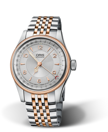 Big Crown Original Pointer Date, 40mm, Grey, Stainless steel Strap, Stainless steel crown, Multi-piece stainless steel case, rose gold PVD plated