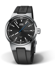 Williams Day Date, 42mm, Black, Rubber Strap, Stainless steel crown, Multi-piece stainless steel case