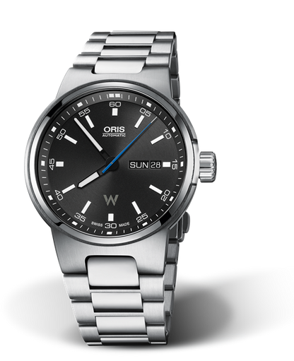 Williams Day Date, 42mm, Black, Stainless steel Strap, Stainless steel crown, Multi-piece stainless steel case