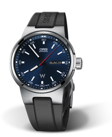 Williams Day Date, 42mm, Blue, Rubber Strap, Stainless steel crown, Multi-piece stainless steel case