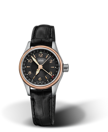 Big Crown Pointer Date, 29mm, Black, Leather Strap, Stainless steel screw-in security crown, Multi-piece stainless steel case