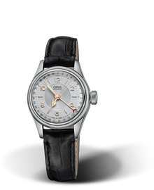 Big Crown Original Pointer Date, 29mm, Grey, Leather Strap, Stainless steel crown, Multi-piece stainless steel case