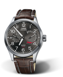 Big Crown ProPilot Calibre 111, 44mm, Grey, Leather Strap, Stainless steel screw-in security crown, Multi-piece stainless steel case