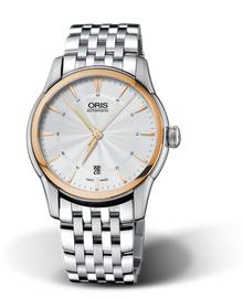 Artelier Date, 40.50mm, Grey, Stainless steel Strap, Stainless steel crown, Multi-piece stainless steel case, 18K rose gold top ring