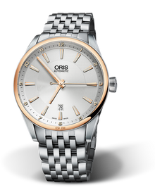 Artix Date, 42mm, Grey, Stainless steel Strap, Stainless steel crown, Multi-piece stainless steel case, 18K rose gold top ring