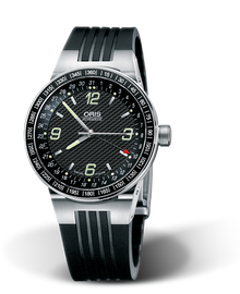 WilliamsF1 Team Pointer Date, 42mm, Black, Rubber Strap, Stainless steel crown, Multi-piece stainless steel case, grad scale top ring, flexible lugs