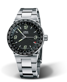 WilliamsF1 Team Pointer Date, 42mm, Black, Stainless steel Strap, Stainless steel crown, Multi-piece stainless steel case, grad scale top ring, flexible lugs