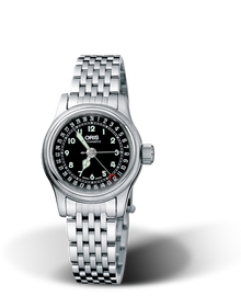 Big Crown Original Pointer Date, 28.50mm, Black, Stainless steel Strap, Stainless steel crown, Multi-piece stainless steel case