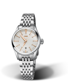Artelier Date Diamonds, 28mm, Grey, Stainless steel Strap, Stainless steel crown, Multi-piece stainless steel case