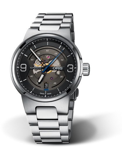 Williams Engine, Date, 42mm, Black, Stainless steel Strap, Stainless steel crown, Multi-piece stainless steel case