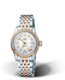 Big Crown Original Pointer Date, 32mm, Grey, Stainless steel Strap, Stainless steel crown, Multi-piece stainless steel case, rose gold plated top ring
