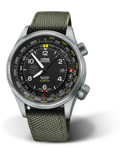 GIGN Edition LimitÃ©e, 47mm, Black, Textile Strap, Stainless steel screw-in security crown, Multi-piece stainless steel case