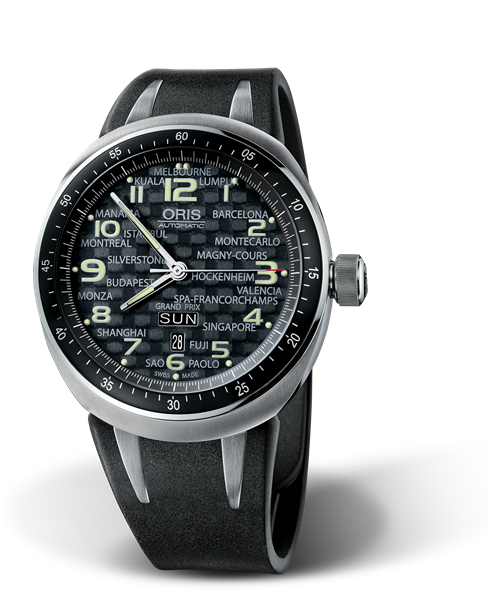 TT3 Grand Prix Limited Edition, 43.50mm, Black, Rubber Strap, Stainless steel crown, Multi-piece titanium case, minutes scale top ring