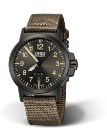 BC3 Advanced, Day Date, 42mm, Grey, Textile Strap, Stainless steel grey PVD plated screw-in security crown, Multi-piece stainless steel case, grey PVD plated