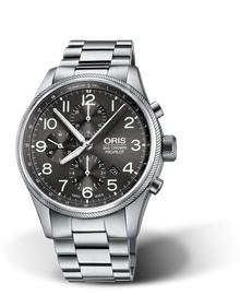 Big Crown ProPilot Chronograph, 44mm, Grey, Stainless steel Strap, Stainless steel screw-in security crown and pushers, Multi-piece stainless steel case