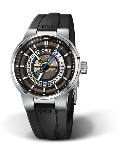 Williams Engine, Date, 42mm, Black, Rubber Strap, Stainless steel crown, Multi-piece stainless steel case