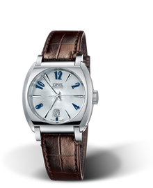 Frank Sinatra Lady Date, 29.00 x 29mm, Grey, Leather Strap, Stainless steel crown, Multi-piece stainless steel case, flexible lugs