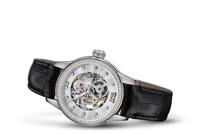 Artelier Skeleton Diamonds, Grey, Leather Strap