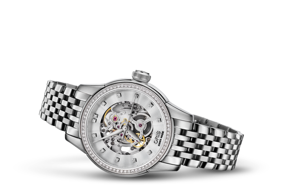 Artelier Skeleton Diamonds, Grey, Stainless steel Strap
