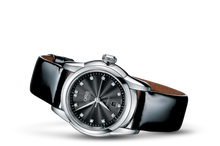 Artelier Lady Date Diamonds, Black, Leather Strap