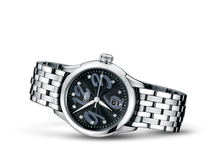 Artelier Date Diamonds, Black, Stainless steel Strap