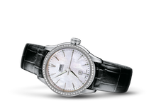 Artelier Date Diamonds, White, Leather Strap