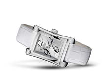 Rectangular Date 2008, Grey, Leather Strap