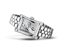 Rectangular Date 2008, Grey, Stainless steel Strap