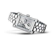 Rectangular Date Diamonds, Grey, Stainless steel Strap