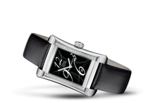 Rectangular Date Diamonds, Black, Textile Strap