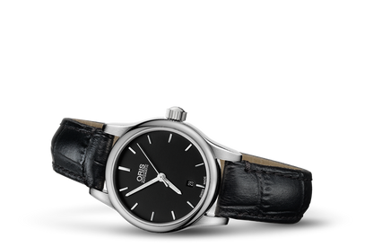 Classic Date, Black, Leather Strap