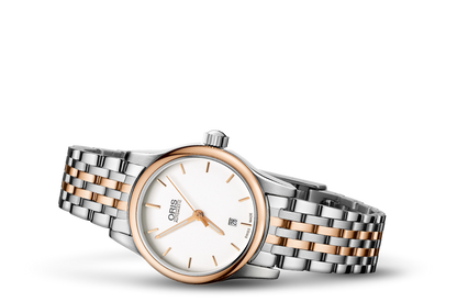 Classic Date, Grey, Stainless steel Strap