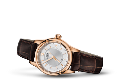 Classic Date, Grey, Leather Strap