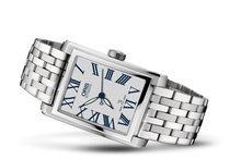 Rectangular Date, Grey, Stainless steel Strap