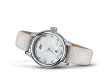 Artelier Date Diamonds, White, Leather Strap