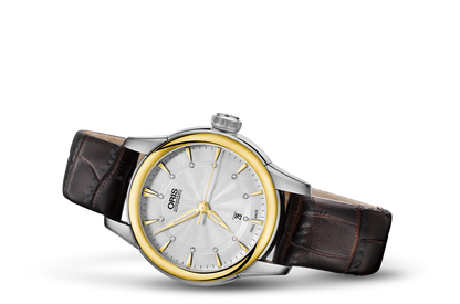 Artelier Date Diamonds, Grey, Leather Strap