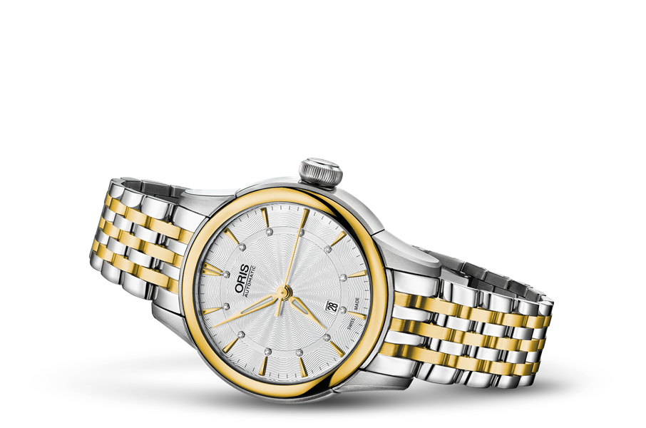 Artelier Date Diamonds, Grey, Stainless steel Strap