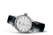 Artelier Date Diamonds, Grey, Leather Strap