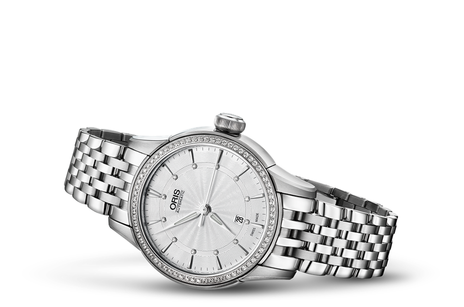 Artelier Date Diamonds, Grey, Stainless steel Strap