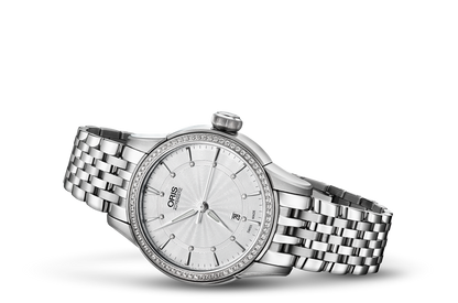Artelier Date Diamonds, Grey, Stainless steel Strap