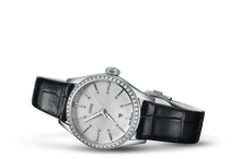 Artelier Date Diamonds, Grey, Leather Strap