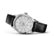 Artelier Date Diamonds, Grey, Leather Strap
