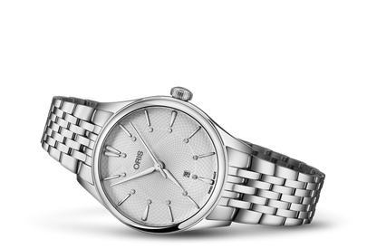 Artelier Date Diamonds, Grey, Stainless steel Strap