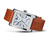 Rectangular Complication 2002, Grey, Leather Strap