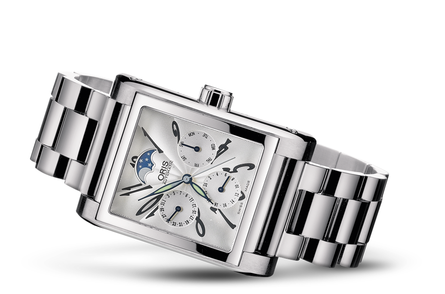 Rectangular Complication 2002, Grey, Stainless steel Strap