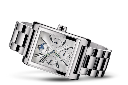 Rectangular Complication 2002, Grey, Stainless steel Strap